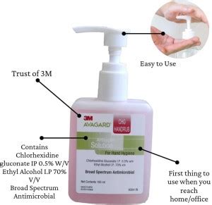 M Avagard Chg Handrub Antiseptic Solution Ml Hand Rub Bottle