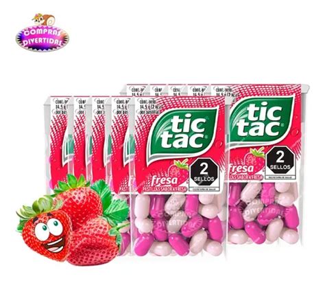 Tic Tac Fresa Mix 12 Pastilla Caramelo Eventos Piñata Fiesta Meses