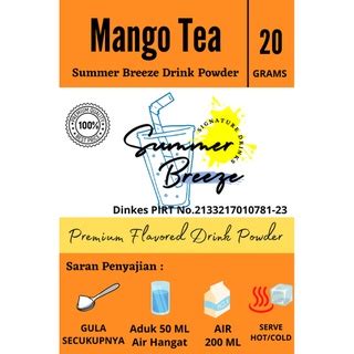 Jual Bubuk Minuman Premium Plain Rasa Mango Tea Merk Summer Breeze