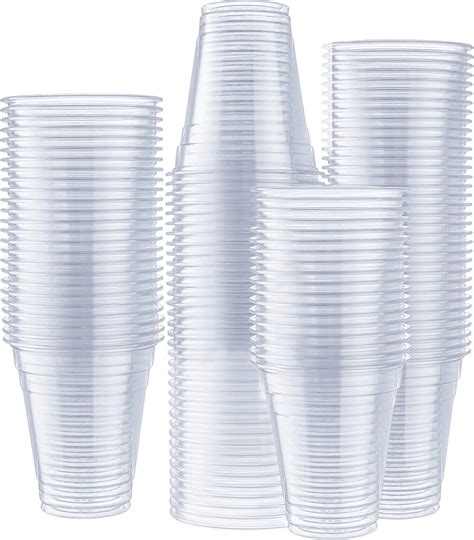 Plastic Half Pint Glass Clear Pack Of 50 0510033 280 Milliliters