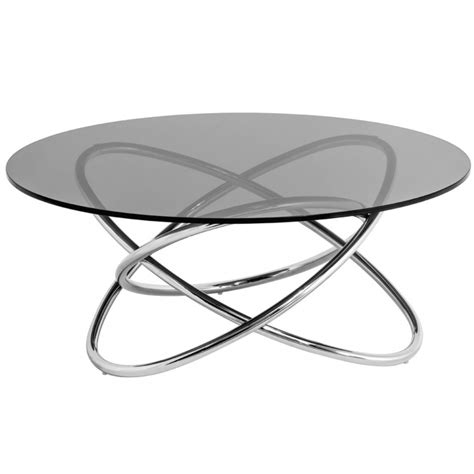 Round Glass Coffee Table Modern Contemporary Furniture