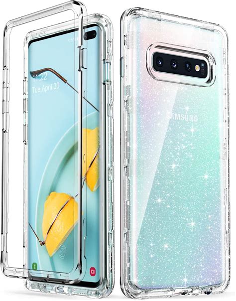 Amazon Ulak Galaxy S Plus Case Clear Shiny Glitter Heavy Duty