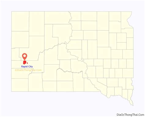 Map of Rapid City, South Dakota - Thong Thai Real