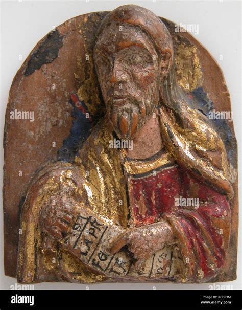 Miniature Relief Of Hebrew Prophet With Scroll 12001225 Stock Photo