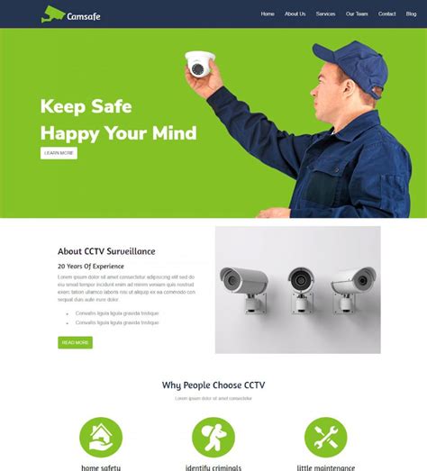 Camsafe Cctv Security Camera Wordpress Theme Templatetoaster