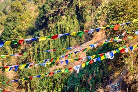 buddhist flags Stock Photo | Adobe Stock