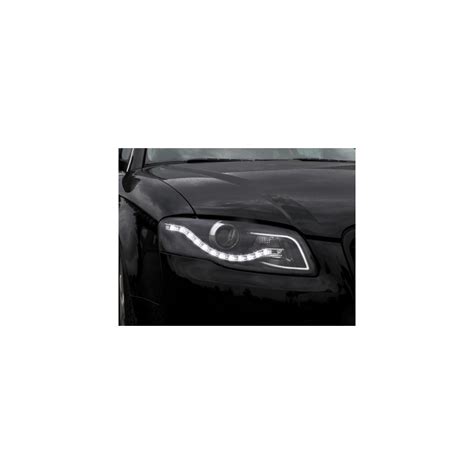 Phares Avec Feux Diurnes AUDI A4 B7 04 08 Noir SWA08ELGXB