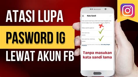 ganti kata sandi instagram lewat akun fb   perlu