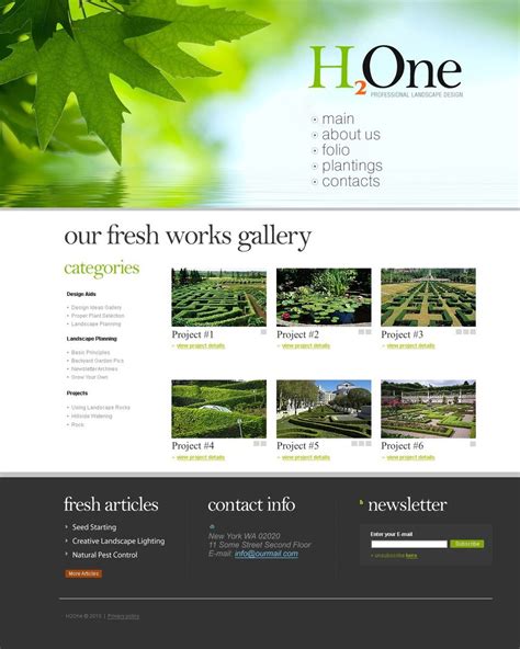 Landscape Design Website Template #26689