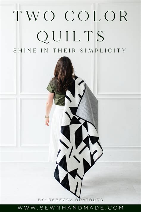 Two Color Quilts Shine In Their Simplicity Sewn Modern Quilt Patterns
