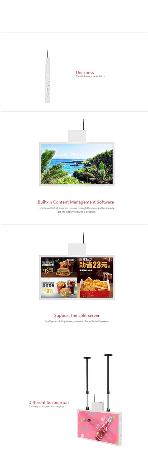 Double Sided High Bright Window Signage Digital Displays D