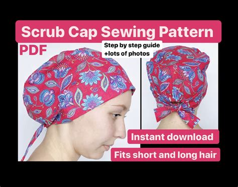 Sewing Pattern Scrub Cap Pdf Scrub Caps For Women Surgical Etsy