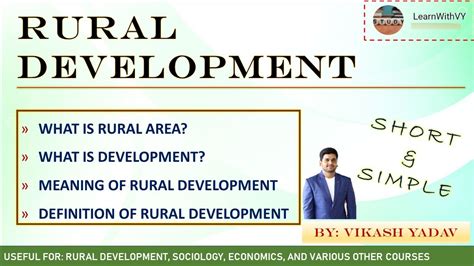 Rural Development Definition English Notes Detailed