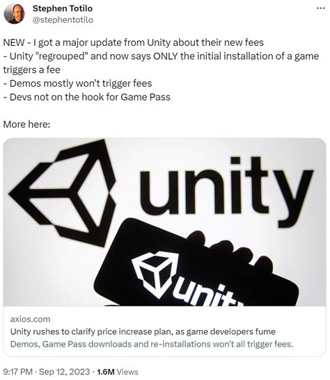 Devs Not On The Hook For Game Pass Unity Installation Fee Controversy