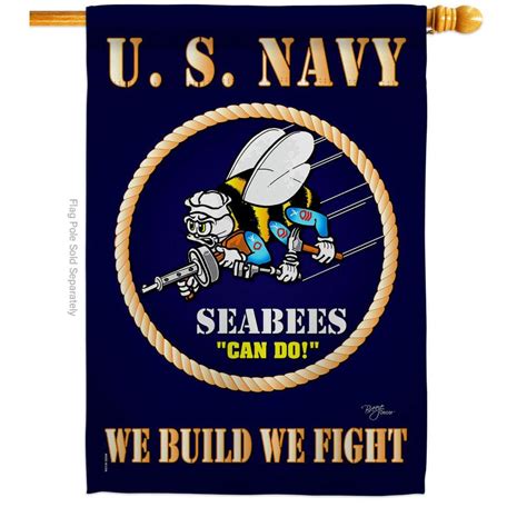 Breeze Decor In X In Sea Bees House Flag Double Sided Armed