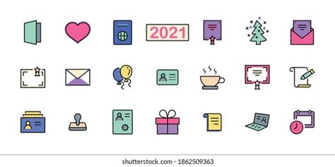 Set Legal Documents Related Vector Line Stock Vector Royalty Free