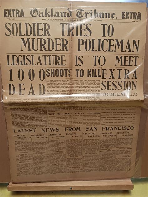 Newspaper Oakland Tribune SAN FRANCISCO EARTHQUAKE April Etsy