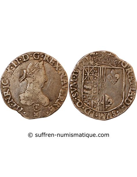 Navarre Henri Iii De Navarre Ii Du Béarn Franc Argent 1582 Saint