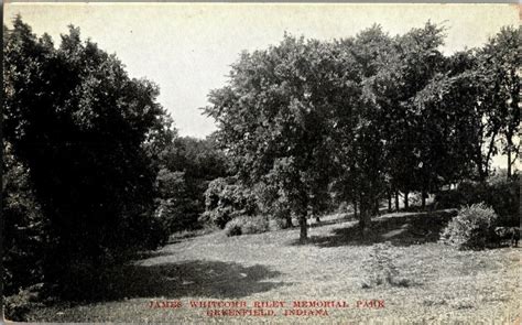 James Whitcomb Riley Memorial Park Greenfield IN Vintage Postcard C64