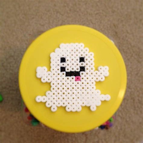 Ghost Halloween Perler Beads By Hollistartist Plastic Bead Crafts Perler Bead Disney