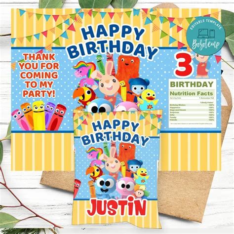 Babyfirst Birthday Chip Bag Digital File Printable Diy Createpartylabels