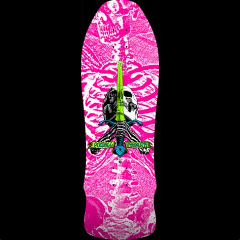 Powell Peralta GeeGah Skull Sword Skateboard Deck Hot Pink 9 75 X