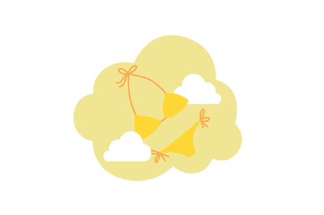 Summer Beach Bikini Cloud Icon Graphic By Goodcicadaid Creative Fabrica