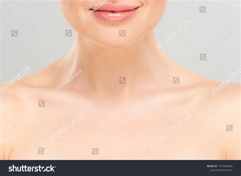 Cropped View Happy Nude Woman Smiling Stock Photo Shutterstock