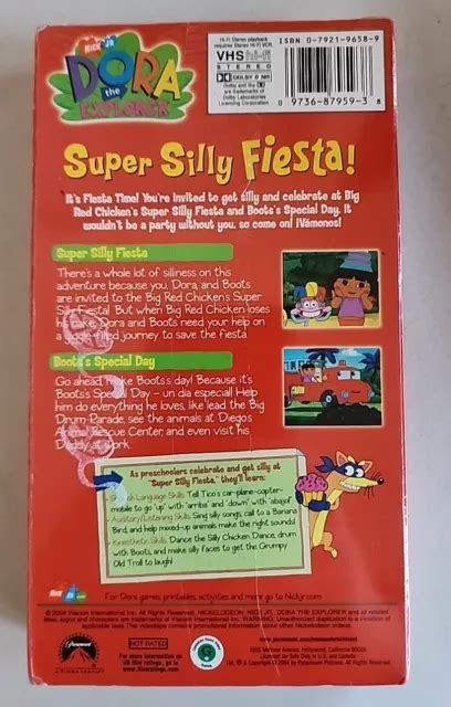 Dora The Explorer Super Silly Fiesta Vhs Nick Jr Nuovissimo