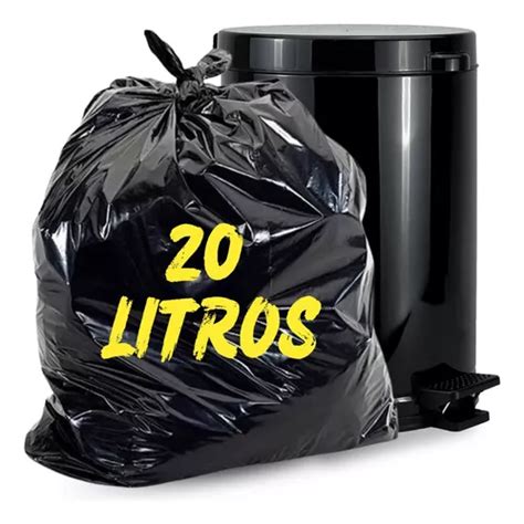 Saco De Lixo 20 Litros Preto Resistente 100 Unidades MercadoLivre