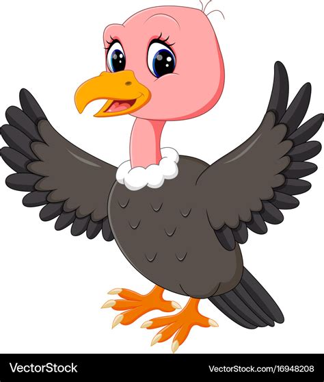 Vulture Cartoon Royalty Free Vector Image Vectorstock