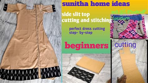 Kurthi Cutting Stitching Side Slit Kurthi Easy Method For Beginers