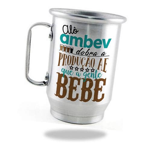 Caneca Chopp Personalizada Aluminio Frases Ml Shopee Brasil