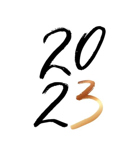 Premium Vector 2023 Calligraphy Lettering Hand Draw Style