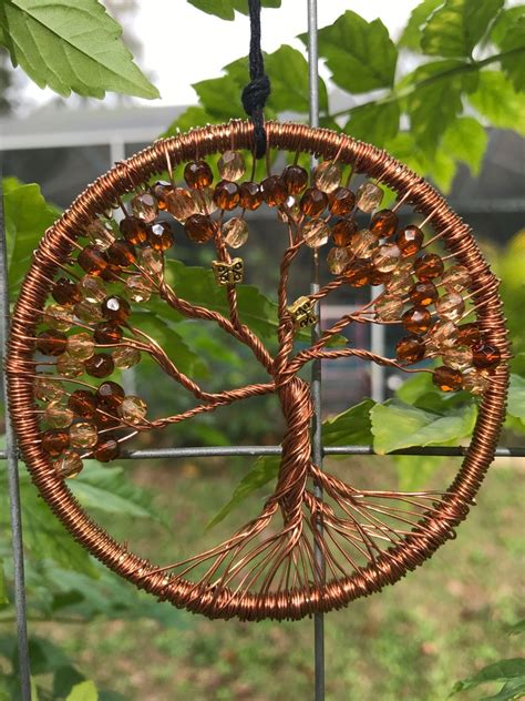 3 Inch Handmade Copper Wire Tree Of Life Sun Catcher Etsy