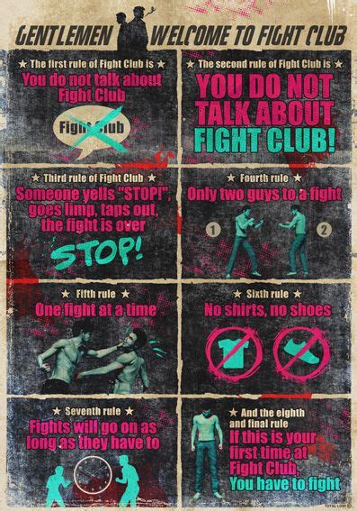 Fight Club Rules Poster