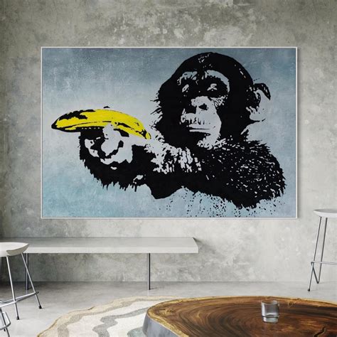 Rendelje meg 'Banksy's Monkey' olajfestményünket | KUNSTLOFT
