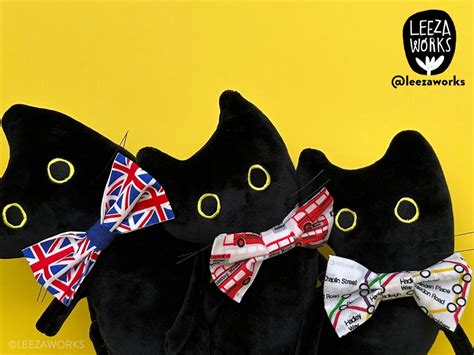 British Bow Ties For Nigel The Black Cat Plush Nigel And Friends