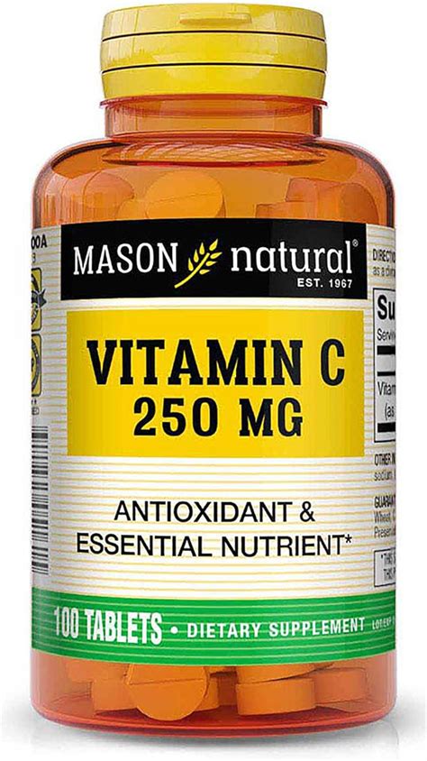 Mason Natural Vitamina C Mg Como Cido Asc Rbico Apoya El