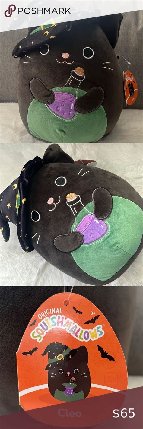 Cleo 12” Spooky Witch Cat Squishmallow Witch Cat Figet Toys Plush