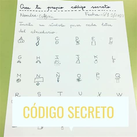 CÓDIGO SECRETO Hoy realizamos una actividad muy divertida para