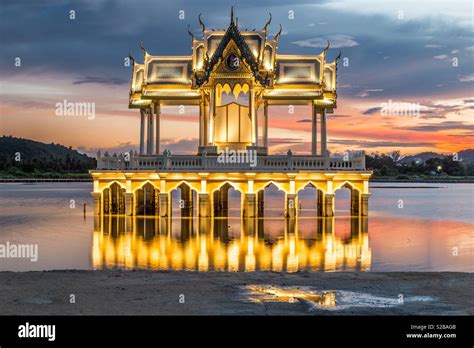 temple   water stock photo alamy