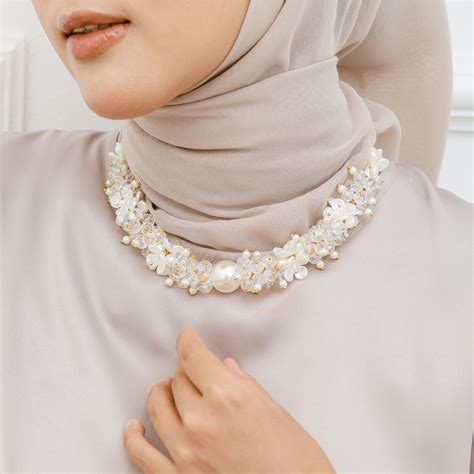 Jual Lalaluna Kalung Hijab Crystal Beads Kalung Fashion Crystal