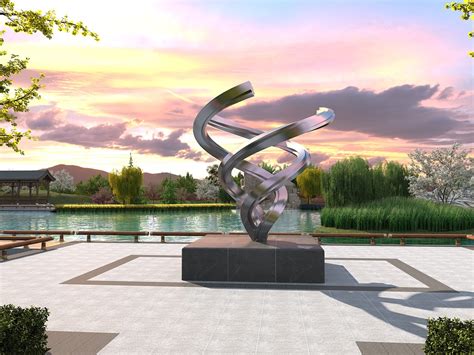 Waterscape Sculpture Sunset Green Free Photo On Pixabay