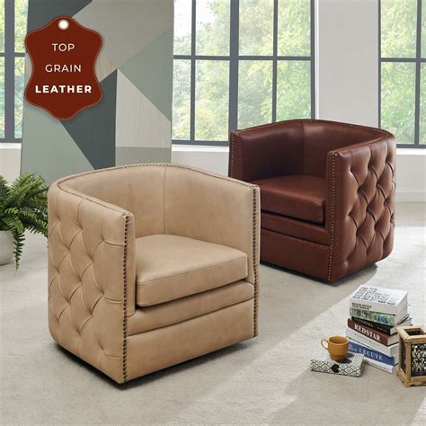 5 Sophisticated And Small Leather Swivel Chairs To Upgrade Your Living ...