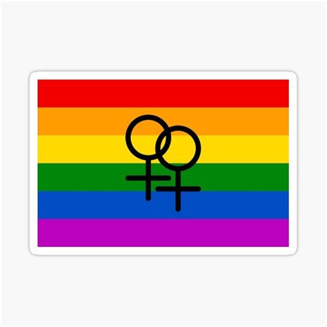 Rainbow Lesbian Pride Flag Sticker For Sale By Das065 Redbubble