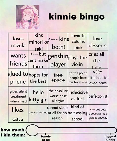 Made My Own Kinnie Bingo Fandom