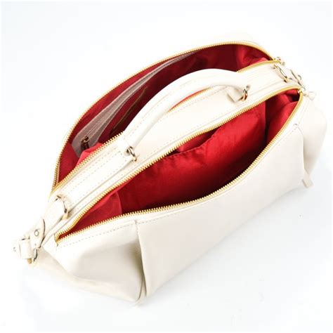 Bolsa Tote Grande Off White Brulée Couro Macio Jorge Bischoff Sapatos