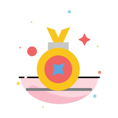 Award Award Badge Award Ribbon Badge Abstract Flat Color Icon Template ...