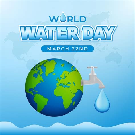 Publicación de banner del 22 de marzo del día mundial del agua con